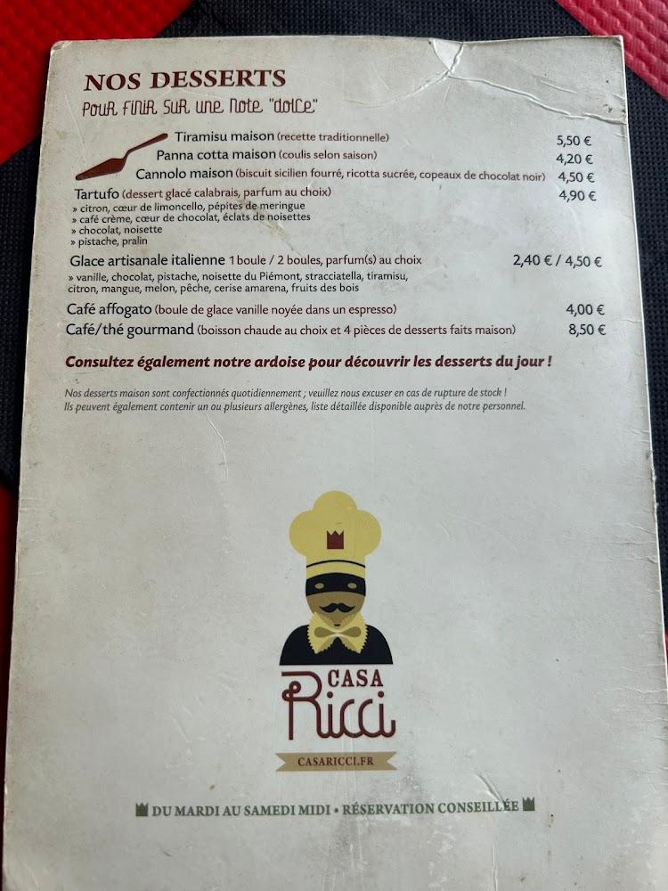 Casa Ricci - Menu Image 1